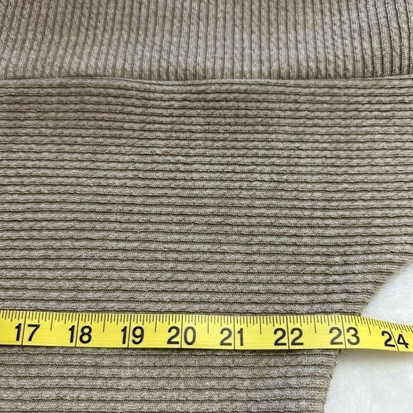 Sympli Womens M Mock Neck Ribbed Pullover Sweater Natural Beige Comfy Minimalist - Picture 6 of 7